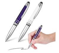 NAMOARLY 2piezas Bolígrafo Táctil Luz Led Lápiz Capacitivo para Pantalla Táctil Herramienta De Escritura De Bolígrafo Metálico