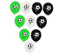 NAMOARLY 30 piezas Globos de Fútbol Globos de Látex Impresos para Decoración de Fiestas Infantiles y Cumpleaños con Temática de Fútbol Colores Verde Blanco y Negro Resistentes y