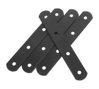 NAMOARLY 4 Escuadras Metálicas Rectas para Reparación de Madera, Soporte Plano de 10 Pulgadas (250 Mm), Heavy Duty para Cercas, Estanterías y Armarios, Tornillería Incluida, Soporte