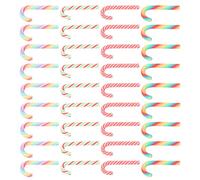 NAMOARLY 40 Piezas de Arcilla Polimérica para Decoración Navideña, Bastones Miniatura Multicolor, Accesorio Creativo y Adorno DIY para Fundas de Teléfono, Material Ligero y Color Aleatorio