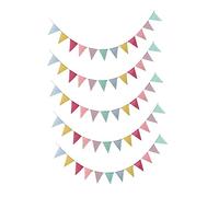 NAMOARLY 5 Juegos Banderines Coloridos de Lino para Decoración de Fiestas Set de Guirnalda Vacía para Eventos Accesorios de Fiesta para Bodas y Cumpleaños