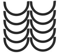 NAMOARLY 5 Pares Protectores de Cubierta de Patineta, Protector de Patineta Plástico Negro, Anticolisión, Protege de Golpes y Desconchados, para Skateboard y Longboard