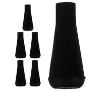 NAMOARLY 6 Puntas de Flecha de Goma Blanda 6mm, Punta Redonda Negra, Repuesto Seguro para Tiro al Aire Libre, Equipo de Práctica para Arqueros Principiantes