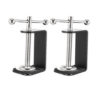 NAMOARLY Abrazadera en C Metálica Ajustable para Mesa 360° Base Resistente y Clips de Retención, 2 Piezas, Soporte Voladizo Adecuado para Montaje en Escritorio y Accesorios de Oficina