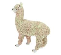 NAMOARLY Adornos de Alpaca decoración de Alpaca de plástico Figurita de Alpaca para decoración Juguetes Modelos realistas de Alpaca Figura de Alpaca de simulación el plastico Khaki