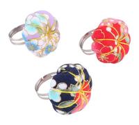 NAMOARLY Anillo de Cojín de Alfiletero 3 Piezas de Almohadillas de Aguja en Tejido y Metal, Herramientas de Bordado para Needlework y Diy, Almacenamiento Seguro en Casa Color Aleatorio