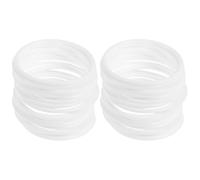 NAMOARLY Aros para Manualidades de plástico Blanco, 30 Piezas, Resistentes a la deformación y al Desgaste, para colgadores de Plantas y atrapasueños, decoración de Pared