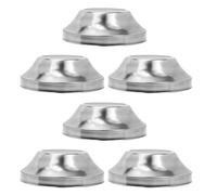 NAMOARLY Base de Columna para Barandilla Redonda de Acero Inoxidable, 6 Piezas Cubierta Decorativa para Postes de Escalera, Anclaje Resistente para Barandilla Exterior y Balaustradas