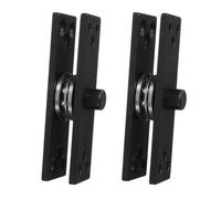 NAMOARLY Bisagra Pivotante para Puertas Pesadas y Ocultas de Acero Inoxidable Negro, Diseño de Pivote para Suelo y Techo Rotación Completa de 360° y Estructura Estable para Aplicaciones