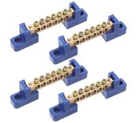 NAMOARLY Bloque de Terminales de Cobre Sólido 6 Posiciones, Conector de Barra Colectora, Terminal de Puesta a Tierra para Caja de Distribución Eléctrica Industrial, Compatible Cableado