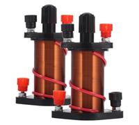 NAMOARLY Bobina de Inducción Electromagnética de Cobre 2 Unidades, Bobina de Solenoide Portátil para Experimentos de Física, Herramienta de Enseñanza Escolar para Magnetismo y Electricidad