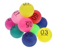 NAMOARLY Bolas de Lotería Numeradas del 1 al 10 Pequeñas Balones de Plástico sin Costuras Colores Surtidos para Rifas Juegos de Azar y Actividades de Fiesta