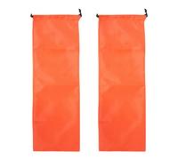 NAMOARLY Bolsa para Postes de Tienda de Campaña 2 Piezas Naranja 25x80 Cm, Bolsa de Transporte para Bastones de Senderismo Cordón Ajustable, Almacenamiento para Camping y