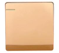 NAMOARLY Botón de Salida 86 Tipo Oro Pulsador Automático de Reinicio para Control de Acceso, Placa de Pared Oculta para Timbre, Sistema de Control de Puertas Industriales y Comerciales