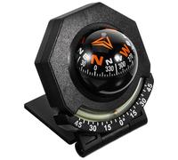 NAMOARLY Brújula para Coche Negra de Bola Portátil Medición de Ángulo Ajustable, Doble Cara Luminosa para Tablero, sin Residuos, Accesorio de Navegación para Uso Automotriz y Actividades