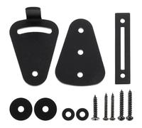 NAMOARLY Cerradura para Puerta Corrediza de Granero Estilo Americano Pestillo de Carbono Negro para Puerta de Madera Interior Cerradura de Privacidad Práctica para Dormitorio y Baño