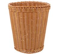 NAMOARLY cesto para guardar papelera cesta tejida para el hogar cesto de basura redonda de plástico marrón para dormitorio estilo natural