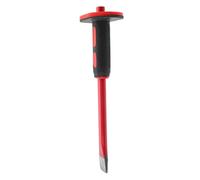 NAMOARLY Cincel para Hormigón de 12 Pulgadas Protección para Manos, Cincel Plano y Punta para Demolición y Tallado de Piedra, Herramienta Manual Resistente para Albañilería y Construcción