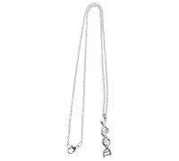 NAMOARLY Collar de Doble Hélice de Metal para Mujeres con Diseño en Espiral y Función de Grabado de Alta Precisión, Uso en Charlas Científicas