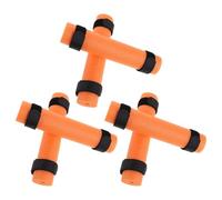NAMOARLY Flotadores para Caña de Pescar 6 Pcs Naranja Palo Flotante de Madera para Kayak y Barco, Accesorios de Pesca para Aparejos, Alta Visibilidad y Estabilidad en Agua