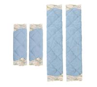 NAMOARLY Funda para Manija de Refrigerador Acolchada y Gruesa Juego de 4 Piezas Azul Lago Protectores Decorativos para Tiradores de Horno y Electrodomésticos de Cocina Lavable y