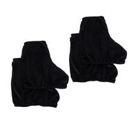 NAMOARLY Funda para Patines de Hielo de Poliéster Negro, Protección Acolchada y Cómoda para Cuchillas y Pies, Diseño Elegante y Portátil para Competiciones y Pruebas, 2 Pares