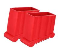 NAMOARLY Fundas Antideslizantes de Goma para Patas de Escalera, Protección para Suelo y Base Estable, 2 Piezas, Color Rojo, Ideales para Uso en Hogares y Construcción