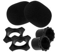 NAMOARLY Fundas de Esponja para Micrófono 6 Unidades Negras, Protectores Antiviento Resistentes y Antisalpicaduras, Accesorios para Micrófonos Profesionales de Escenario y Grabación