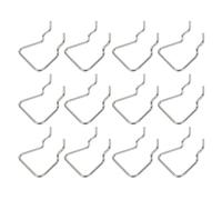 NAMOARLY Gancho para Tablero Perforado de Acero Inoxidable Set de 12 Piezas Gancho Simple Metálico para Estantería de Herramientas Soporte de Exhibición para Taller y Garaje Resistente