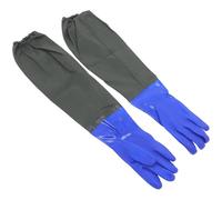 NAMOARLY Guantes de Pesca Impermeables Largos, Guantes Profesionales para Jardinería y Plantación, Puño Elástico Azul, Resistentes al Agua para Uso en Acuarios, Estanques y Exteriores (1