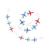 NAMOARLY Guirnalda de Nubes y Aviones de Fieltro Pancarta Colgante Triangular para Decoración de Cumpleaños Infantiles Banderín Piloto para Fiestas Temáticas y Shower 2 Piezas