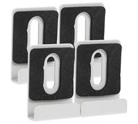 NAMOARLY Kit de 4 Soportes de Montaje para Espejos de Pared de Acero Inoxidable Clips Cuadrados y Adhesivos para Colgar Múltiples Espejos Acabado Moderno y Elegante