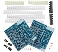 NAMOARLY Kit de Práctica de Soldadura Electrónica y 2 Juegos Placas de Fibra Fr4-a, Portátil para Componentes DIY Adecuado para Principiantes y Profesionales en Proyectos de Aprendizaje