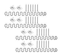 NAMOARLY Kit de Reparación de Muebles para Sofá Resortes Planos de 50 Cm, 8 Clips de Anclaje, 24 Clavos y Accesorios para Tapicería, Adecuado para Reparación de Sofás Cama y