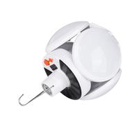 NAMOARLY Lámpara LED Solar Recargable para Camping Luz Nocturna Portátil para Exteriores Gancho Metálico Plegable Carga Solar y USB Adecuado para Tienda de Campaña y Emergencias