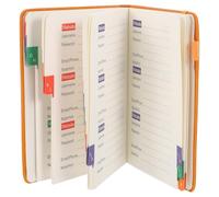 NAMOARLY Libreta de Contraseñas Portátil Pequeña Pestañas Alfabéticas, Cuaderno Organizador de Direcciones y Claves para Internet, Bloc de Notas de Gestión de Contraseñas en Color Naranja,