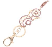 NAMOARLY Llave De Auto Colgante De Captura De Sueños y Acentos De Brillantes Charm De Luna y Borlas Accesorio Elegante Para Bolsos De Mujeres y Niñas