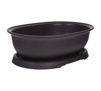 NAMOARLY Maceta Ovalada Macetas Duraderas para Plantas y Suculentas de Plástico Platillo y Jardinera para Plantas Pequeñas Adecuado para Oficina y Obsequio