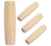 NAMOARLY Mangos de Madera Maciza para Limas Pequeñas 4 Piezas Empuñadura de Repuesto para Herramientas de Jardín y Accesorios de Barbacoa Mango Duradero para Utensilios de Cocina y