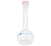 NAMOARLY Matraz Medidor Volumétrico de Plástico de 50 Ml para Laboratorio, Frasco Compacto y Portátil para Líquidos Experimentales en Campo y Laboratorio