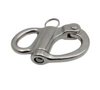 NAMOARLY Mosquetón de Acero Inoxidable 316 Fijo de 35 Mm Resorte de Liberación Rápida para Aparejo Náutico, Grillete de Presión de Ojo Resistente para Accesorios de Barcos y Yates