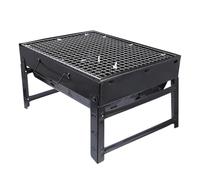 NAMOARLY Parrilla Portátil Diseño Plegable Resistente y Compacta de Acero Negro para Barbacoa al Aire Libre para Actividades de Camping y Barbacoas