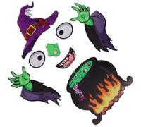 NAMOARLY Pegatina de Puerta para Halloween Decoraciones de Brujas para Puertas de Garaje Pvc No se Desvanece y Ventanas Decoración de Fiesta de Halloween