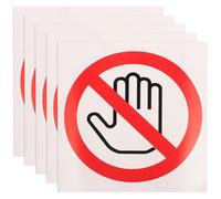 NAMOARLY Pegatinas de Advertencia de Seguridad 5 Unidades Ø100 Mm Adhesivas Vinilo No Tocar para Máquinas Industriales Señal de Precaución Resistente Uso Interior y Exterior