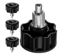 NAMOARLY Perillas de Resorte para Bicicleta Estática 4 Piezas, Tornillos de Repuesto Rosca 18mm, Pasadores de Tracción Negros para Ajuste de Altura y Tensión en Equipos de Fitness