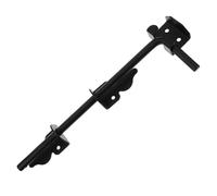 NAMOARLY Perno de Caña Resistente para Puertas de Madera 12 Pulgadas, Pestillo para Cercas y Portones, Herrajes para Tope de Puerta, Anclaje al Suelo Exterior, Color Negro, Kit de Cerrojo