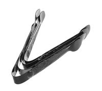 NAMOARLY Pinzas para Desayuno Negras de Acero Inoxidable, Mini Pinzas Antideslizantes para Servir Galletas y Postres, Juego de 4 Piezas para Buffet, Café y Fiestas