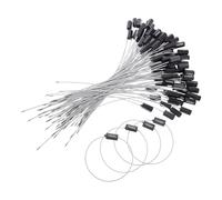 NAMOARLY Precintos de Seguridad de Acero Negro 18X300 MM 100 Unidades Cierre Autoblocante para Camiones y Contenedores Precintos Numerados Antimanipulación para Logística y Envío