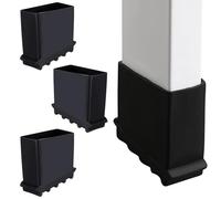 NAMOARLY Protectores Antideslizantes para Pies de Escalera de Goma Negra 4 Unidades Cubiertas Resistentes al Desgaste para Patas de Escalera Extensible Accesorios de Seguridad para Uso