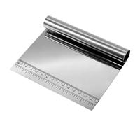 NAMOARLY Raspador de Alimentos Utensilio de Cocina con Escala de Acero Inoxidable para Cortar y Esparcir Fácil de Limpiar Color Aleatorio para Repostería y Pizza